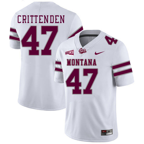 Montana Grizzlies #47 Derek Crittenden College Football Jerseys,Uniforms Stitched Sale-White